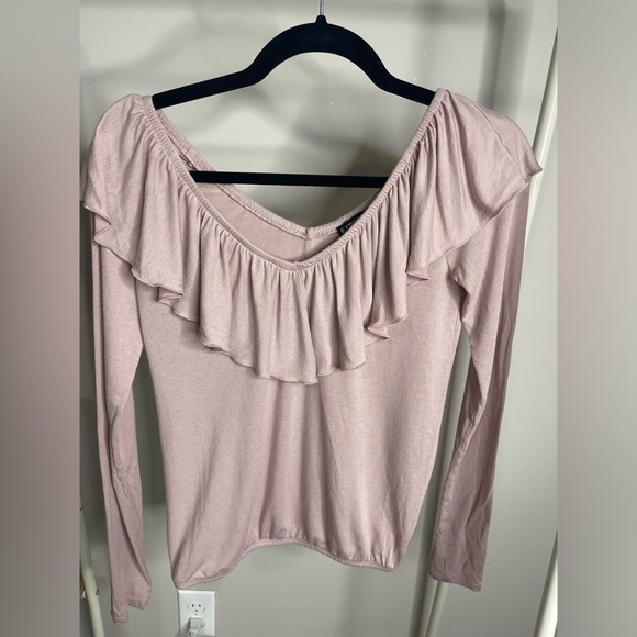 Express Pink Ruffle Top size XS - Picture 1 of 2